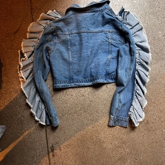 Distressed Blue Jean Jacket - Picture 2 of 3